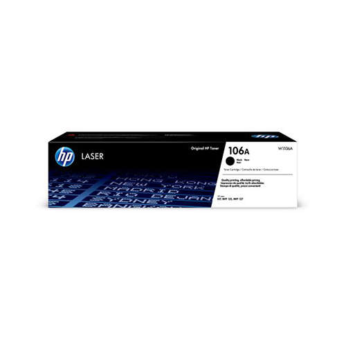 HP 106A Original Toner Cartridge  Black  W1106A  HP LaserJet Toner