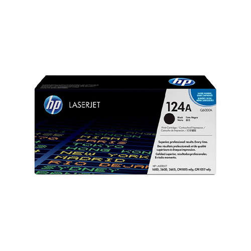 HP 124A Original Toner Cartridge  Black  Q6000A  HP LaserJet Toner