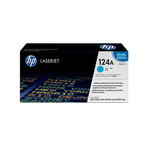 HP 124A Original Toner Cartridge  Cyan  Q6001A  HP LaserJet Toner