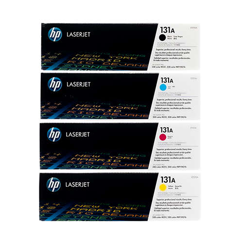 HP 131A Set  Original Toner Cartridges- B/C/Y/M  CF210A  CF211A  CF212A  CF213A