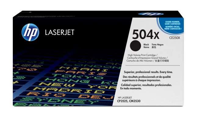 HP 504X Original Toner Cartridge  Black  CE400X  HP LaserJet Toner