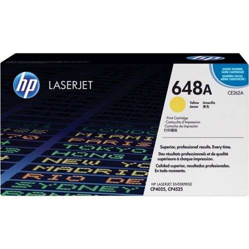 HP 648A Original Toner Cartridge-Yellow-CE262A-HP LaserJet Toner