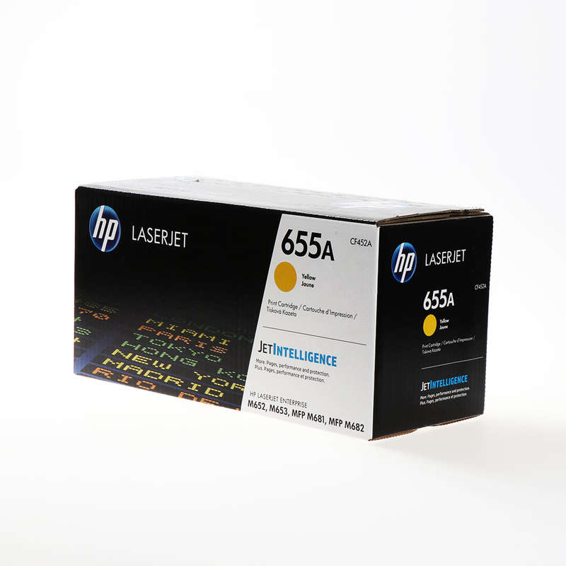 HP 655A Original Toner Cartridge  Yellow  CF452A  HP LaserJet Toner