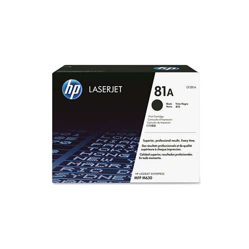 HP 81A Original Toner Cartridge  Black  CF281A  HP LaserJet Toner