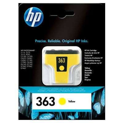 HP 363 Original Yellow Ink Cartridge Photosmart 3100