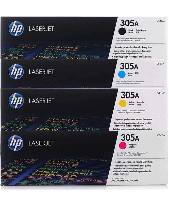Hp 305A(CE410/CE411/CE412/CE413) Original Toner Cartridges Full Set B/C/M/Y