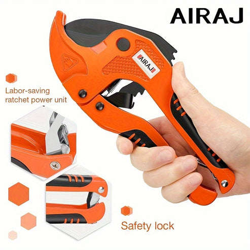 1pcPipe Cutter Pipe Scissors SK5 Material Ratchet PVC/PU/PP/PE Hose Cutter Scissors Hand Tools Repai