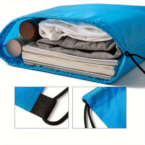 1pc Multicolor Drawstring Duffel Bag Oxford Cloth Sports Backpack Marathon Running Bag