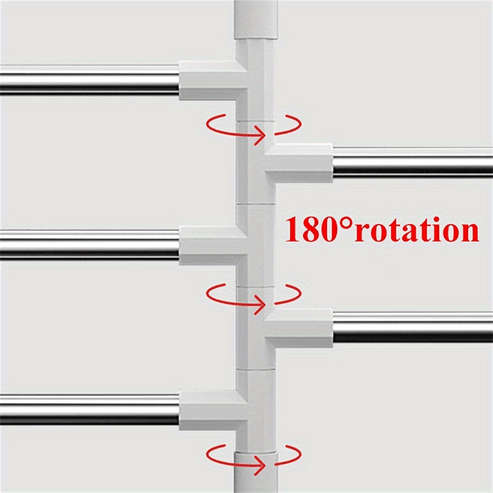 Adjustable Stainless Steel Wall Mounted Towel Rack