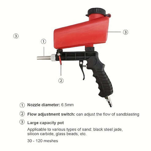 Portable Handheld Pneumatic Sandblasting Gun