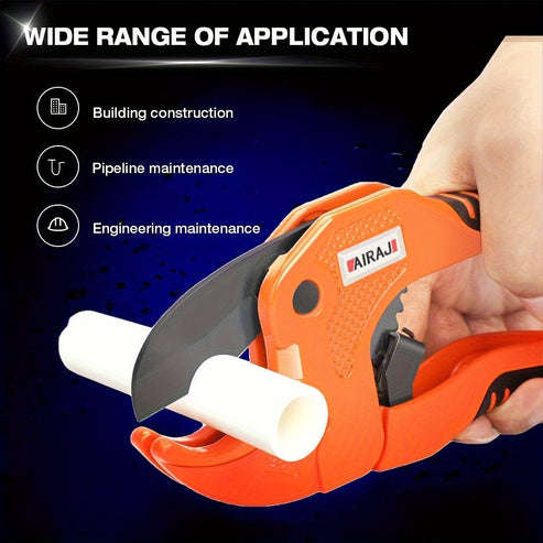 1pcPipe Cutter Pipe Scissors SK5 Material Ratchet PVC/PU/PP/PE Hose Cutter Scissors Hand Tools Repai