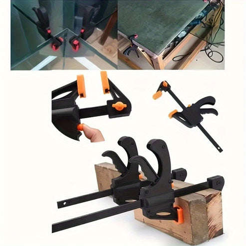 6pcs Quick Release F Clamps  4 Inch Adjustable Ratchet Bar For Woodworking Metal Construction