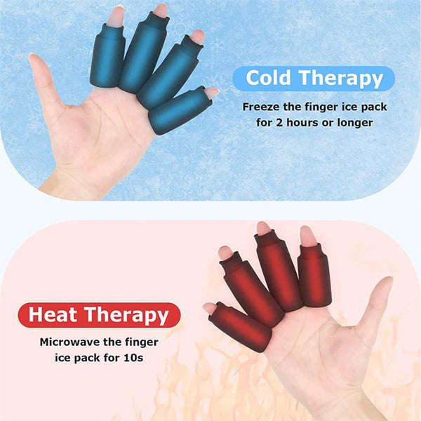 COLD AND HOT COMPRESS FINGER COVER THERAPY