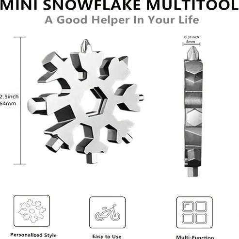 18 In 1 Snowflake Multitool Christmas Stocking Stuffer Snowflake Multi-Tool Screwdriver