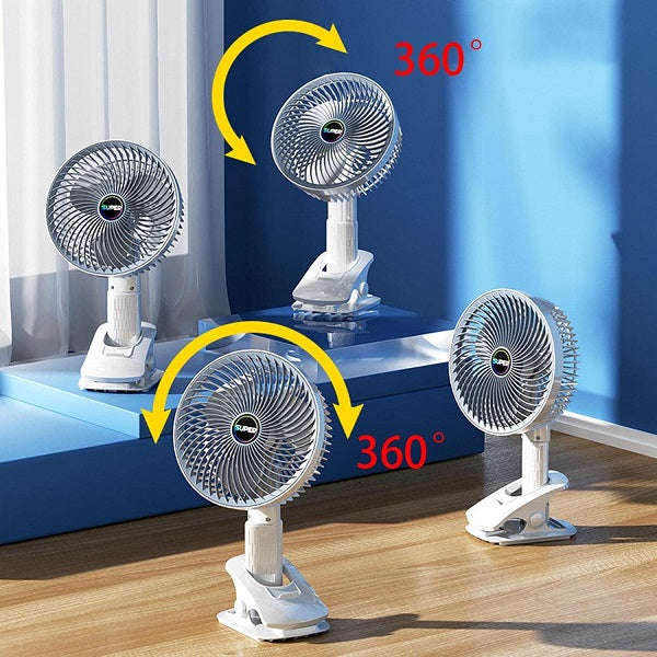 Rechargeable Clip On Portable Desktop Fan