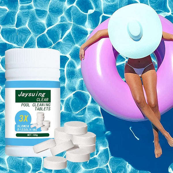 Jaysuing Clear Pool Cleaning Tablets 3 x Slower Dissolving 100g
