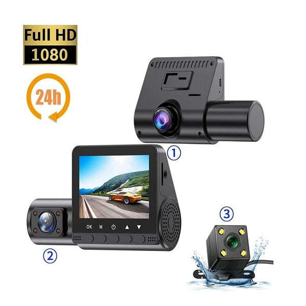 Aerbes AB-QC29 Dual-Lens 1080P Dash Cam with Night Vision