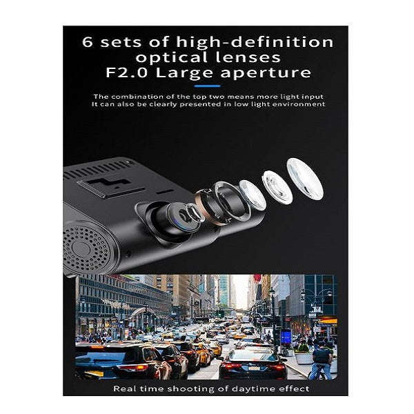 Aerbes AB-QC29 Dual-Lens 1080P Dash Cam with Night Vision