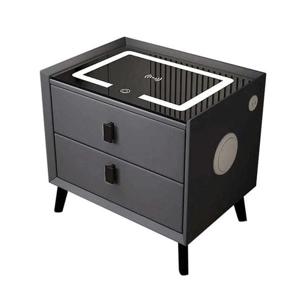 Multifunctional Smart Bedside Table With Wireless Charger/Light/Sound