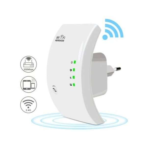 WiFi Range Extender And Repeater With 300Mbps Wireless Signal Booster And Ethernet Port
