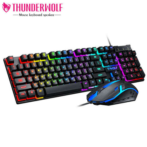 Twolf Tf200 Gaming Wired Keyboard And Mouse Two-In-One Computer Mechanical Feel Backlight Suitable F