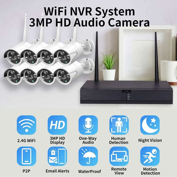 Aerbes AB-JK17 NVR Wifi Camera Package 8 Channel