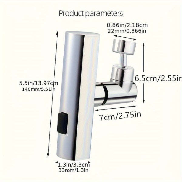 Swivel Kitchen Faucet Set with Touch Control, Waterfall Function and Sink Extension - ABS Material,