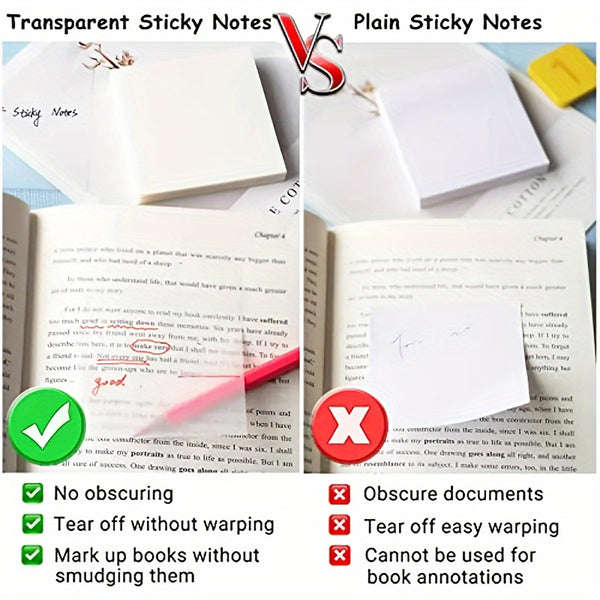 100 Clear Sticky Notes