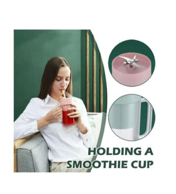Portable Rechargeable Handheld Juice Blender Cup With Straw 500ML