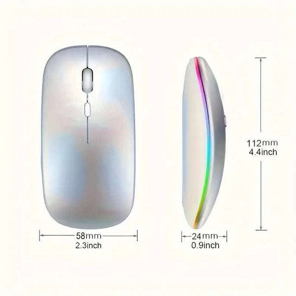 1pc Wireless Mouse Dual-Mode Mouse Rechargeable Mouse