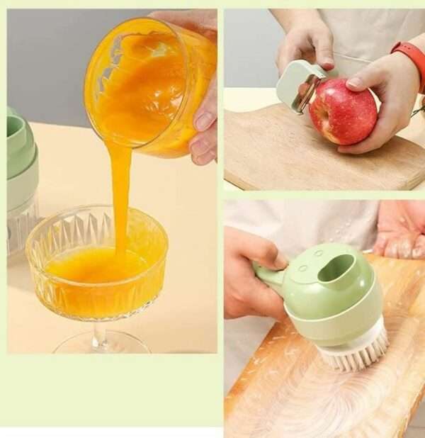 USB Rechargeable Electric Vegetable Cutter 4 In 1