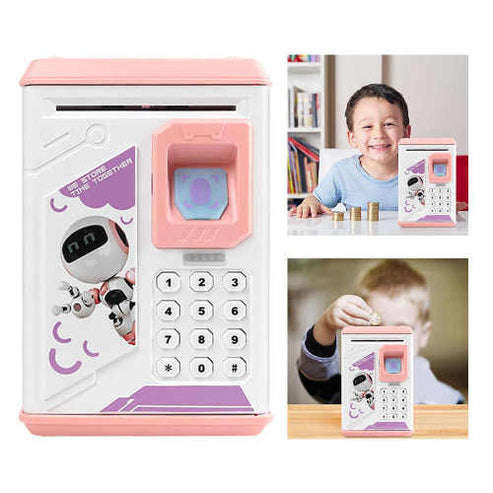 Creative Electronic Piggy Bank Fingerprint ATM Password Money Box