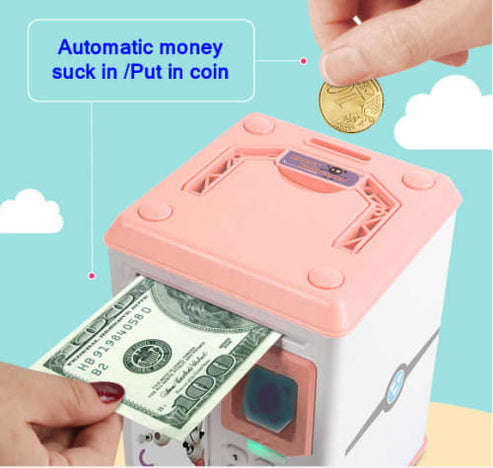 Creative Electronic Piggy Bank Fingerprint ATM Password Money Box