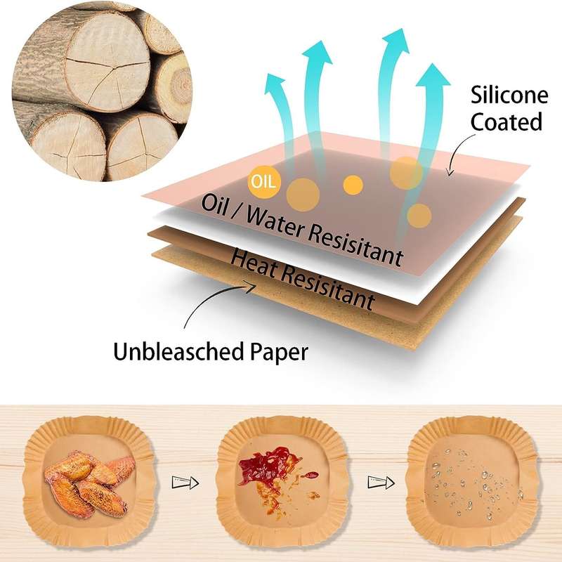 Disposable Air Fryer square paper liners