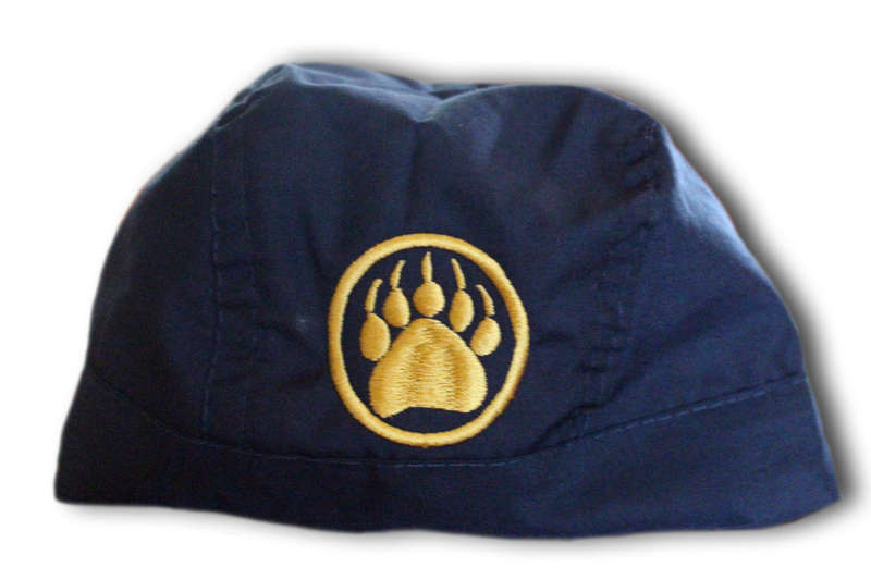 Bandana - Gold monogram Tie Back Navy