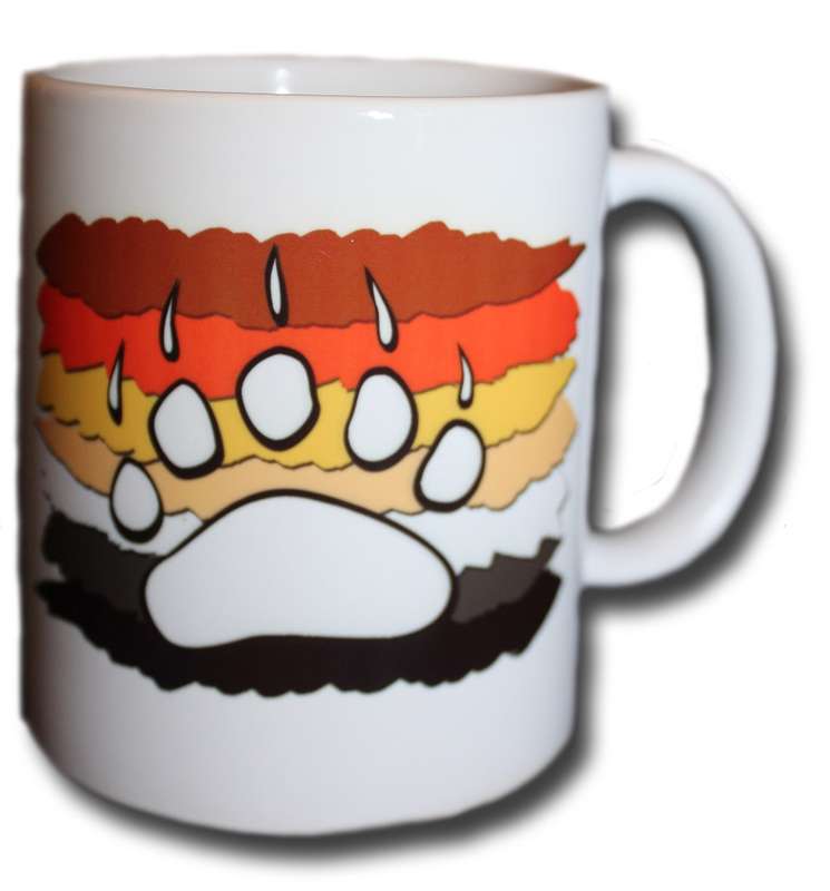 Bear claw with flag background