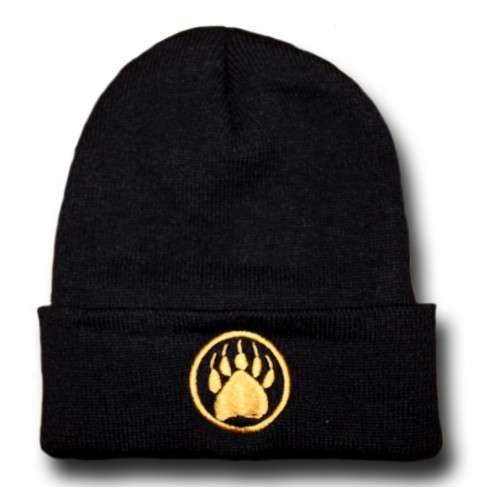 Beanie - Knitted Gold Monogram Navy