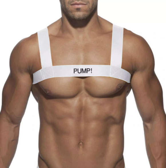 Pump Double Shoulder White Harness Strap