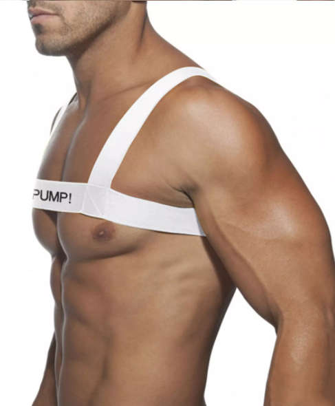 Pump Double Shoulder White Harness Strap