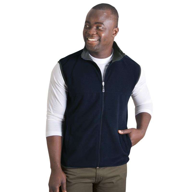 Sleeveless Microfibre Polar Fleece - Navy Graphite