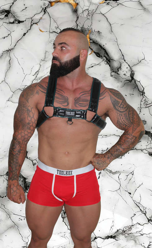 Toolbox Faux Leather Chest Strap