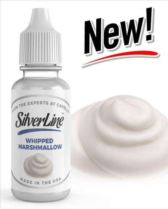 Capella Whipped Marshmallow Silverline Series | 10ml Concentrated Flavor for Eliquid | Self Mixing