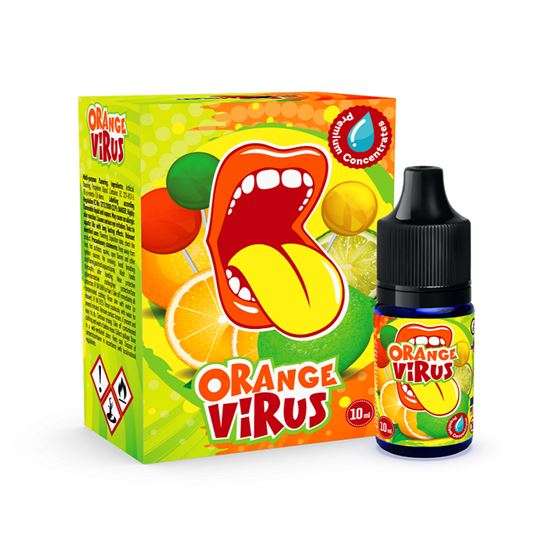 Big Mouth Orange Virus | 10ml One Shot Concentrated Flavour | Makes 100ml Eliquid