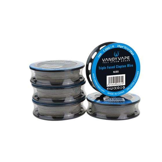 Vandy Vape Cut-to-length NI80 Triple Fused Clapton Wire Roll | 27GAx 3+38ga 10ft