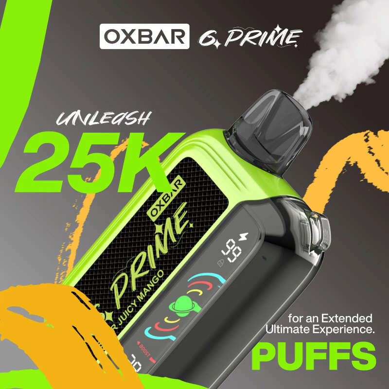 OXBAR G-Prime| 25K puffs 5% | 900mAh Rechargeable Battery - Frosty Mint