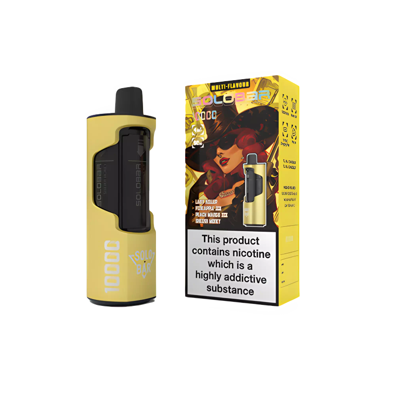 Solobar | Rechargeable Revolver Kit | 10K Puffs 5% - Gold