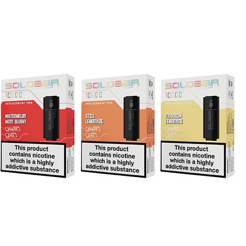 Solobar | Revolver Disposable Replacement Pods | 2500K Puffs 5% | Single Disposable - Peach Mango...