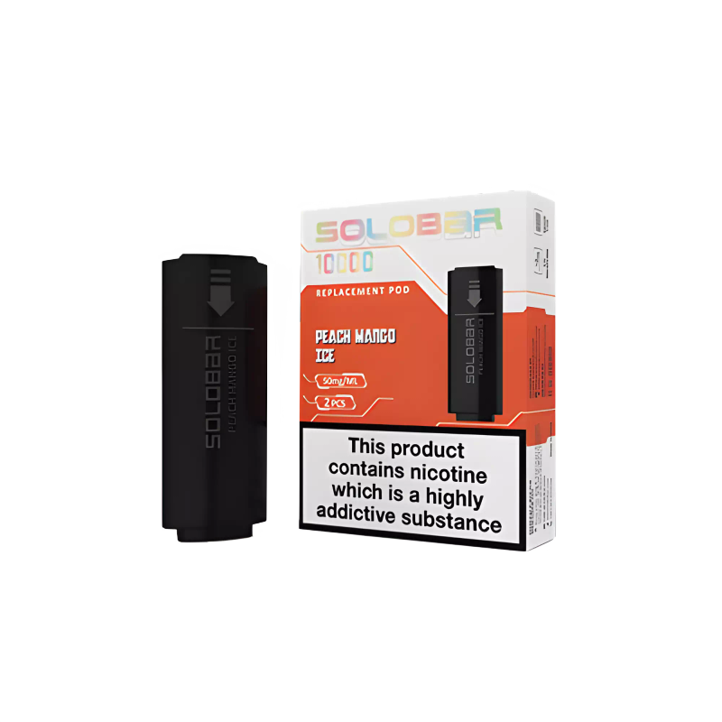 Solobar | Revolver Disposable Replacement Pods | 2500K Puffs 5% | Single Disposable - Peach Mango...