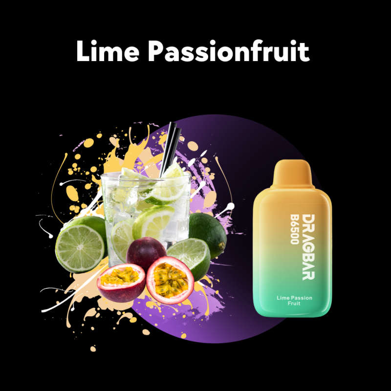 Dragbar | 6500K Disposable - Lime Passion Fruit | 50MG