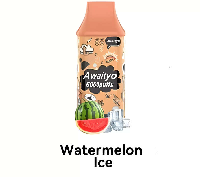 Awaityo Disposable Vape Refill | 6000 Puffs 50mg Nic | 12ml Tank | Watermelon Ice